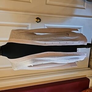 Long sparkly button down sweater.